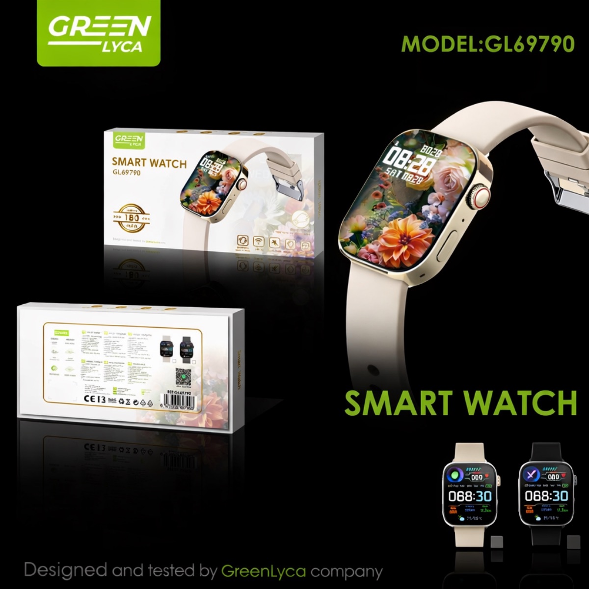 Ρολόι unisex  smartwatch με ελληνικό μενού